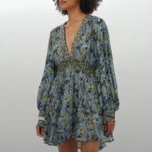 V-Neck Bohemian Chic Mini Dress